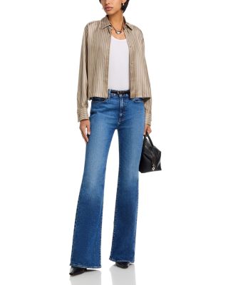 Sofia Mid Rise Soft Flare Jeans in Carver
