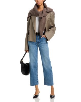 The Mellow Mid Rise Straight Ankle Jeans in Clue Raw After