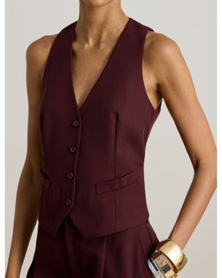 Wool Blend Twill Vest