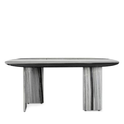 Celia Oval Dining Table, Panda Marble