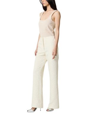 Contrast Fabric Detailed Pants