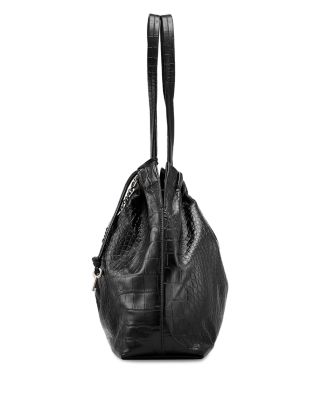 The Cristina Croc Embossed Leather Tote