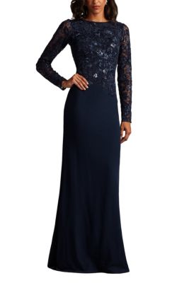 Forena Embroidered Crepe Gown