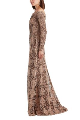 Elisara Sequin Embroidered Gown