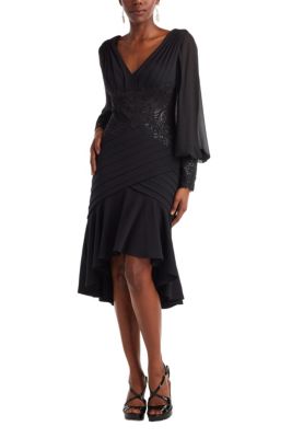 Kalina Blouson Sleeve High-Low Dress
