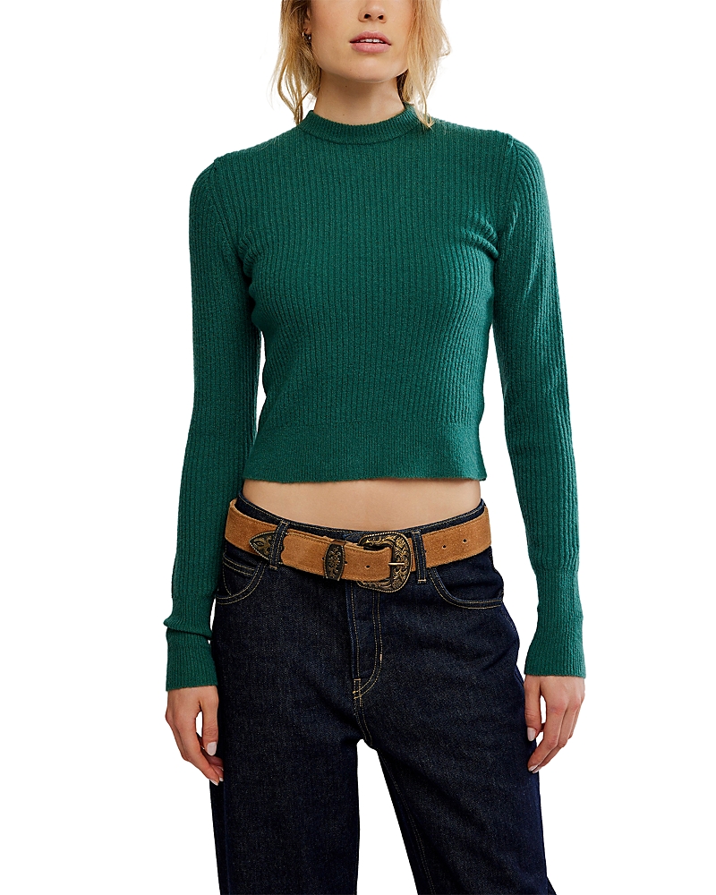 Free People Even After Crewneck Sweater In Green