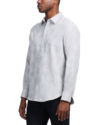 Knox Printed Long Sleeve Button Front Shirt