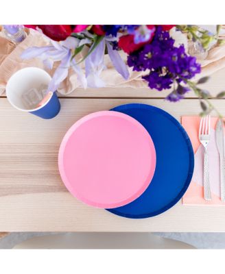 Solid Shade Colors, Paper Party Dinner Plates, Set of 8