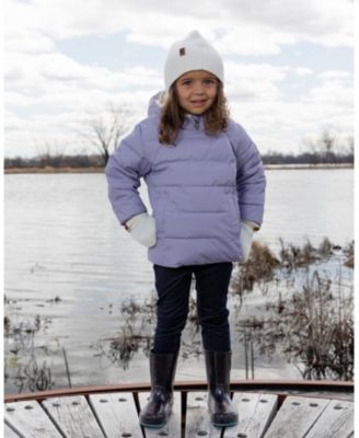 Girls' Compressible Winter Puffy Coat Designed for Car Seat - Little Kid