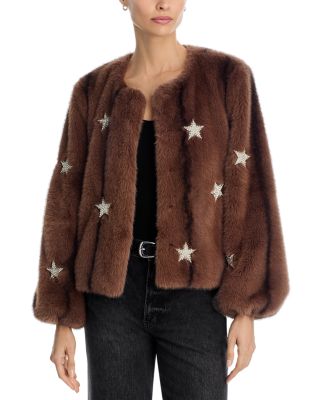 Benson Mixed Star Faux Fur Jacket
