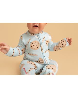 Unisex Chocolate Chip Cookies Convertible One Piece Jumpsuit Footie - Baby