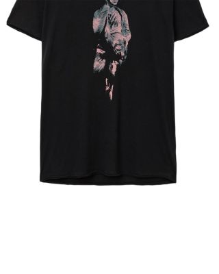 Short Sleeve Raw Edge Graphic Tee