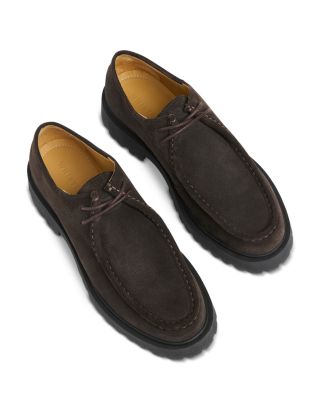 Women's Suede Chunky Lace Up Loafers