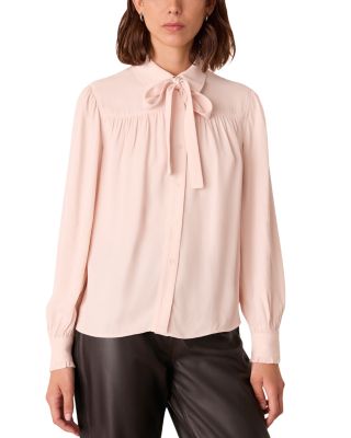 Tie Neck Crepe Blouse