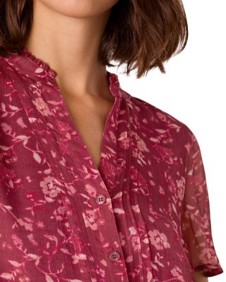 Ditsy Floral Split Neck Blouse