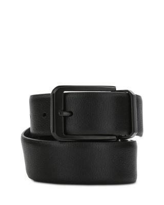 Black Leather Belt with Black Buckle - Exclusive