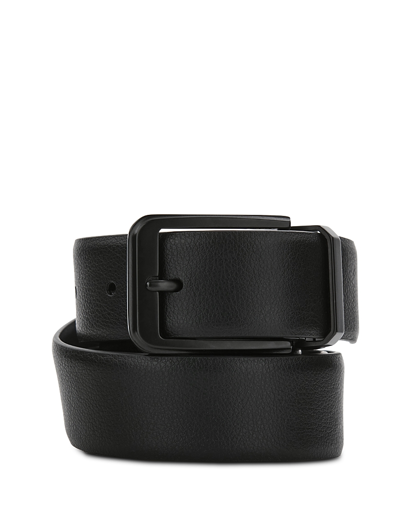 The Men's Store at Bloomingdale's Black Leather Belt with Black Buckle - Exclusive