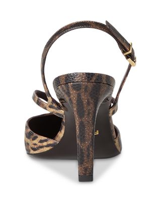 Women's Fendi FFold High Heel Printed Karung Slingbacks