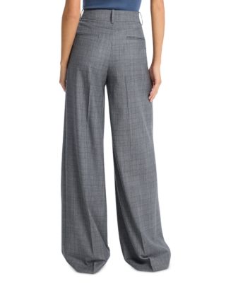 Glen Plaid Wool & Silk Pants