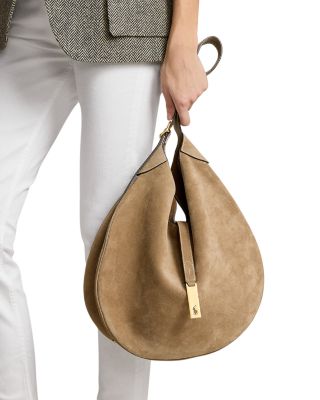 Polo ID Large Suede Shoulder Bag