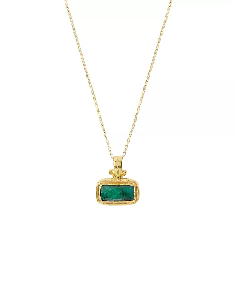 Ottoman Hands Noa Emerald Pendant Necklace
