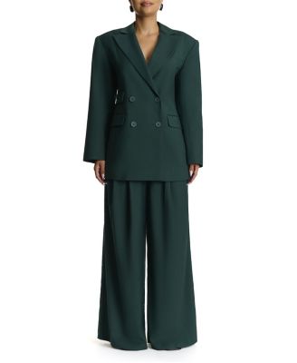 Suiting Pleated Wide-Leg Pant