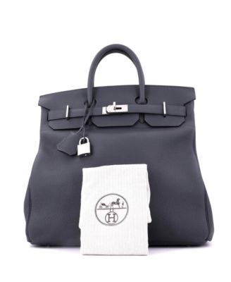 HAC 40 Handbag Grey Togo with Palladium Hardware