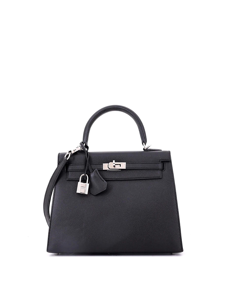 Click to view more detailed imagery on our partner's website Pre-owned Pre-owned Hermes Hermes Kelly 25 Handbag Black Epsom With Palladium Hardware
