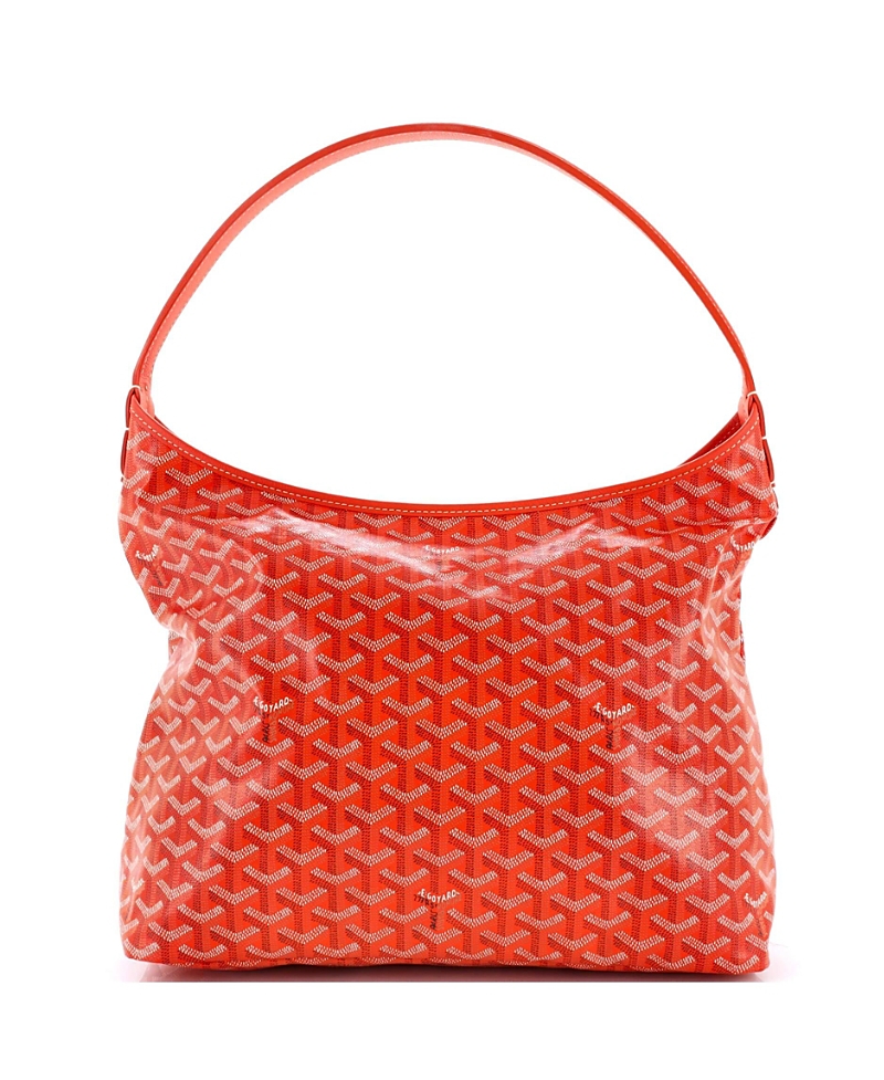 PRE-OWNED GOYARD Pre-owned Goyard Boheme Hobo Coated Canvas In Orange