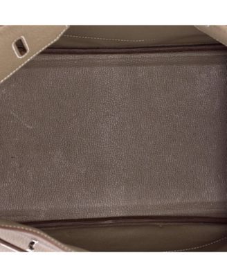 Birkin 35 Handbag Grey Togo with Palladium Hardware