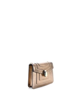  Small Serpenti Forever Square Shoulder Bag Metallic Leather