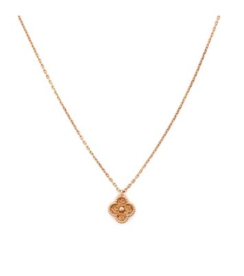  Sweet Alhambra Pendant Necklace 18K Rose Gold, 15 - 15.75"