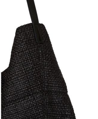  Track Tote Bag in Raffia and Calfskin