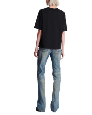  Boxy T-Shirt with Balmain Paris Brush Print