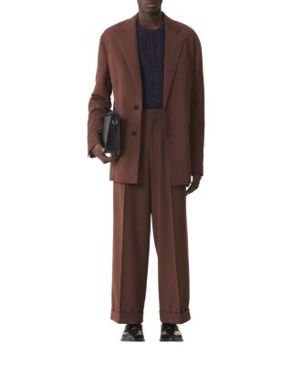  Wide-Leg Flannel Pants