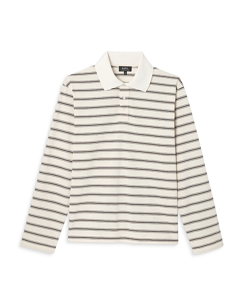 A. p.c Manches Long Sleeve Striped Polo Shirt