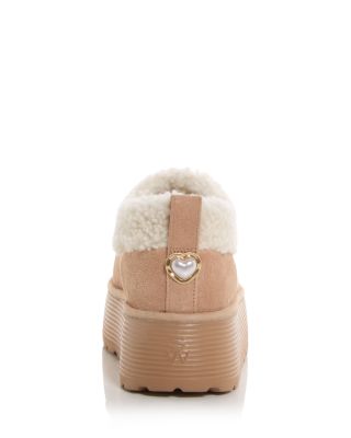 Women's Shearling Platform Booties