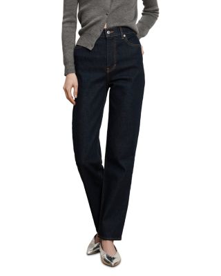 Leah Mid Rise Straight Jeans in Indigo Rinse