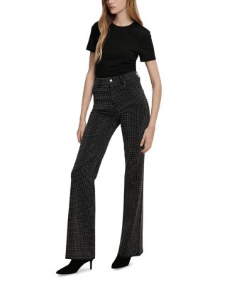 Crosbie High Rise Wide Leg Jeans in Washed Onyx