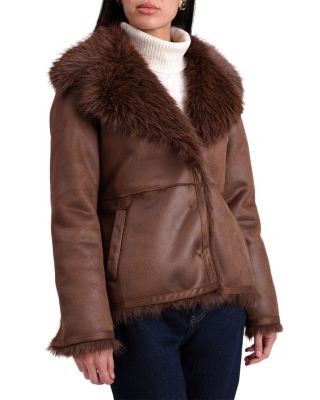 Faux Suede &amp; Shearling Jacket