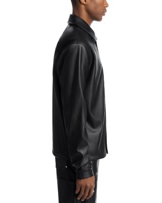 Faux Leather Shacket