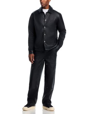 Faux Leather Carpenter Pants