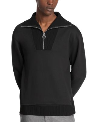 Funnel Neck Quarter Zip Sweatshirt