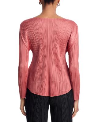 Pleated Long Sleeved Top