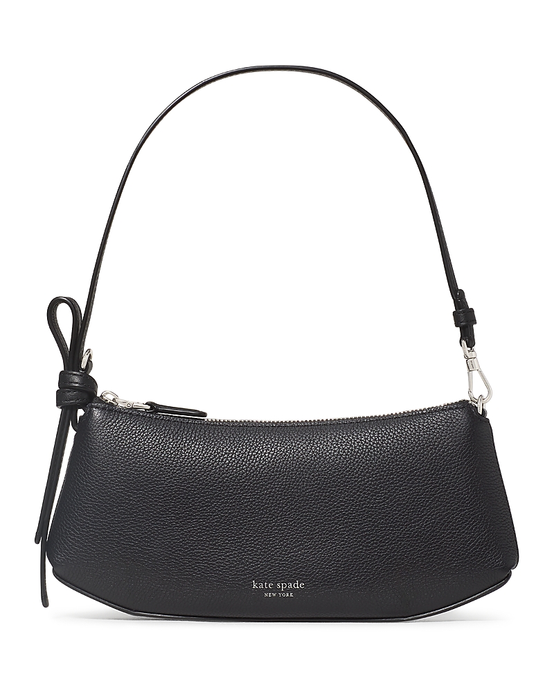 Kate Spade New York Loop Leather Pochette In Black
