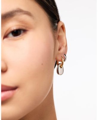  Kayla Two Tone Gold Drop Earrings