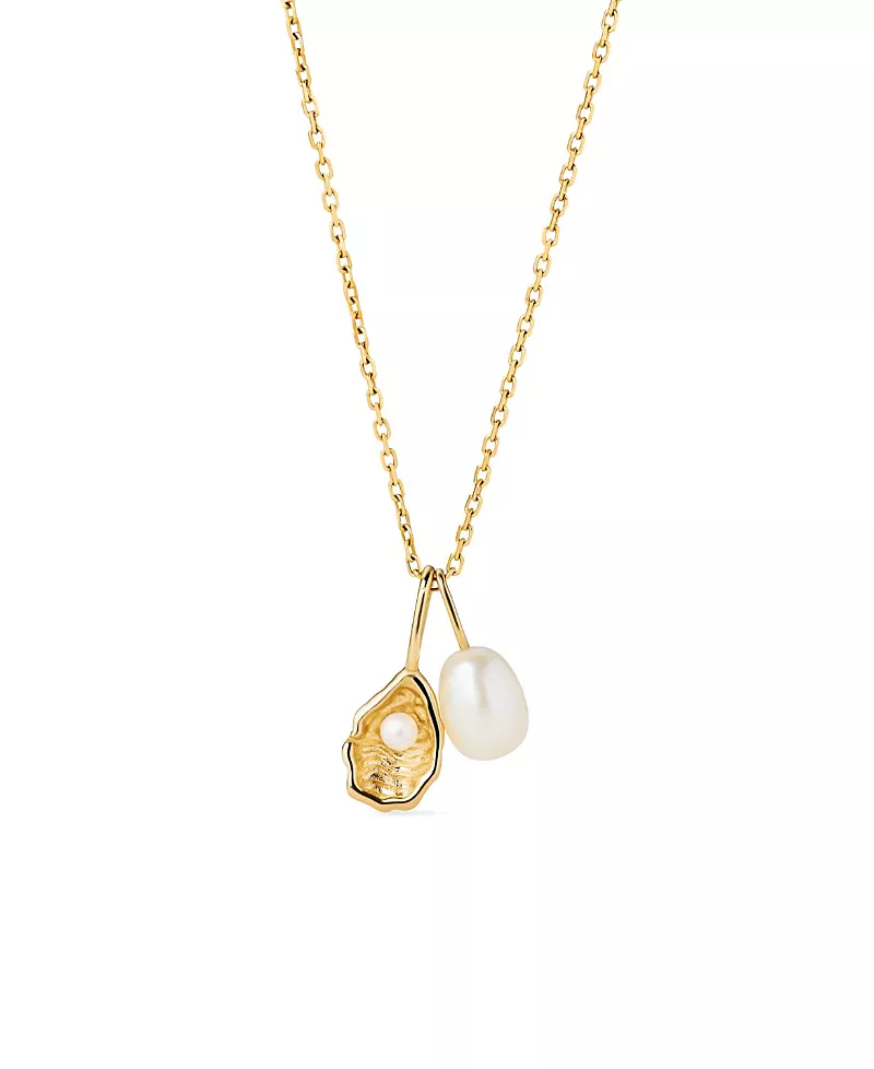 Ana Luisa Solid Gold Oyster Charm Necklace