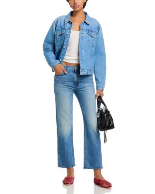 The Kick It High Rise Ankle Straight Jeans in Birds Gone