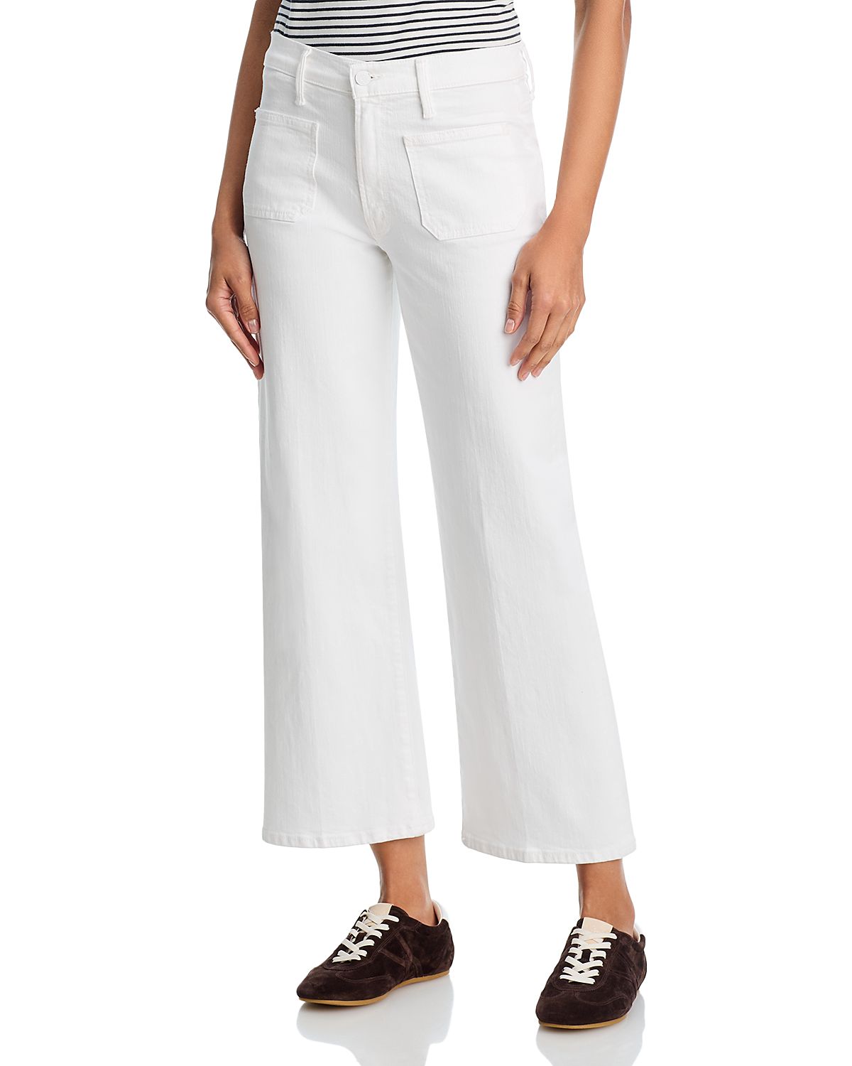 Mother Maven High Rise Ankle Wide Leg Jeans