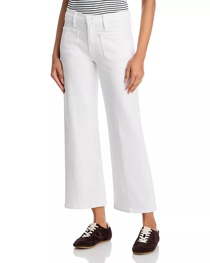 Mother Maven High Rise Ankle Wide Leg Jeans in Totally In